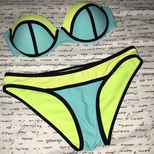 Strapless, Push-up Bikini Set